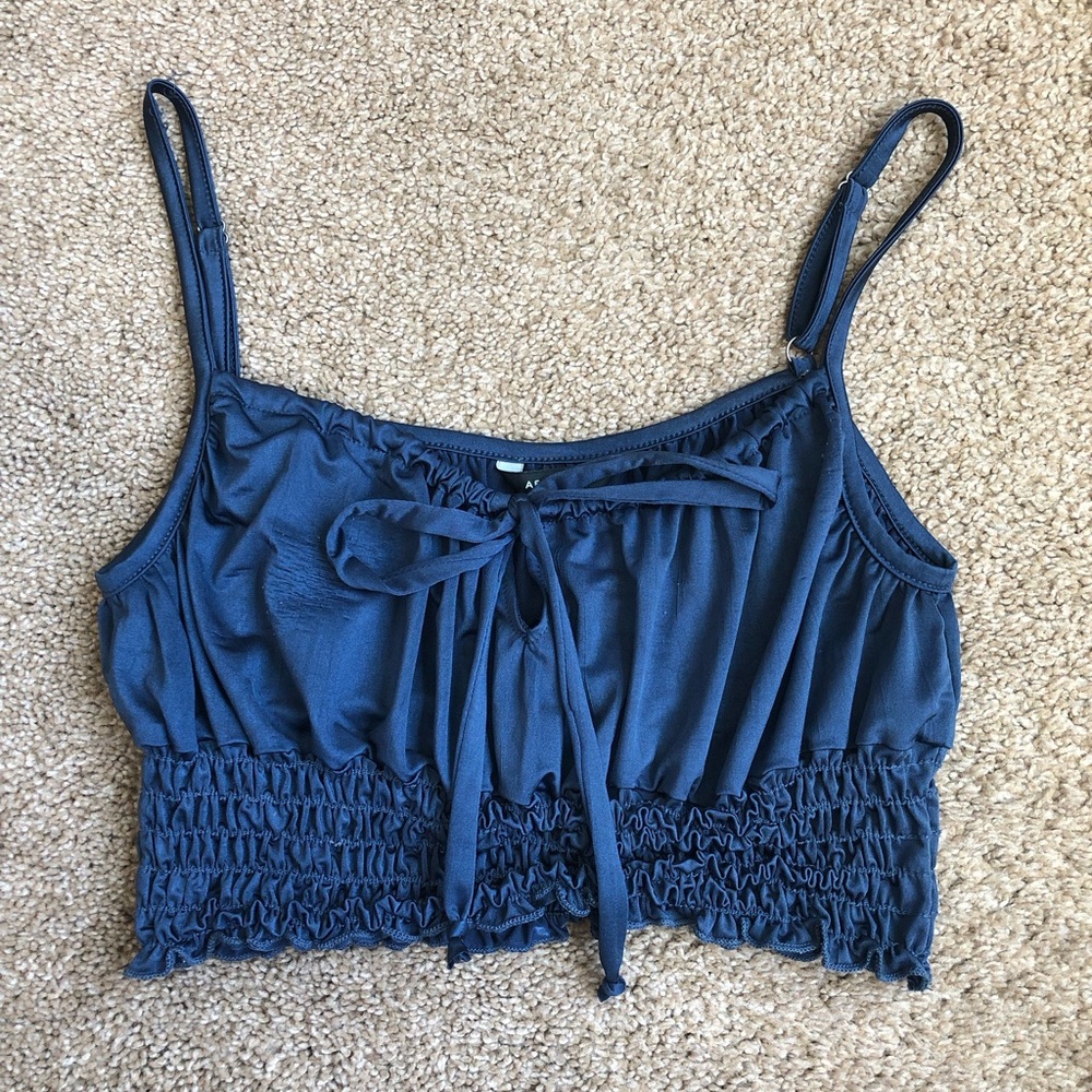 Blue summer crop top